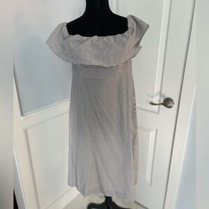 Banana Republic Black and White Strapless Dress